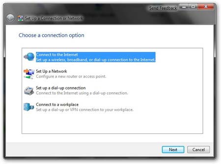 Conectarse a Internet en Windows 7