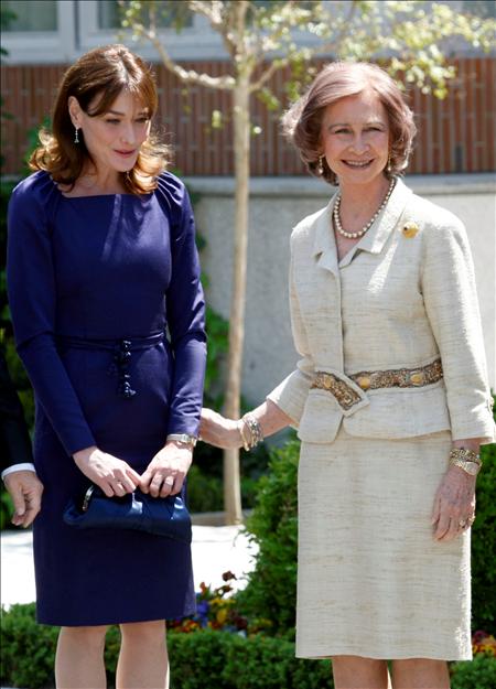 Carla Bruni y la Reina Sofía
