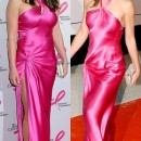 Liz Hurley repitio el mismo vestido rosa