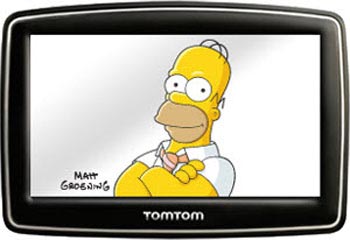 Homero Simpson en los GPS de TomTom