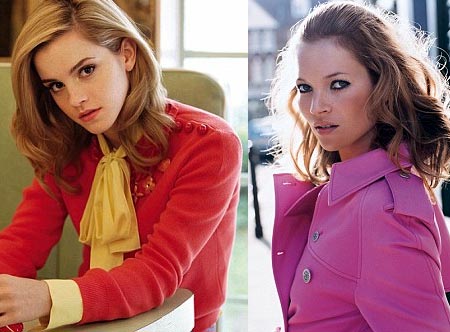 Parecido en el look entre Emma Watson y Kate Moss