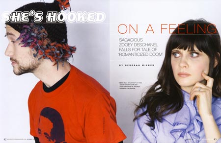 Zooey Deschanel y su compañero de reparto Joseph Gordon