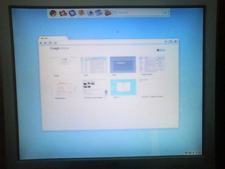 Captura de imágen completa de pantalla del nuevo sistema operativo Chrome OS