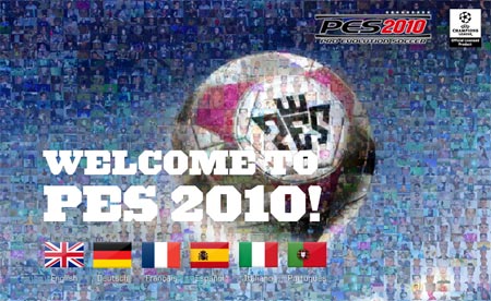 Pagina de inicio del sitio PES 2010