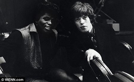 James Brown y Mick Jagger compartiendo escenario