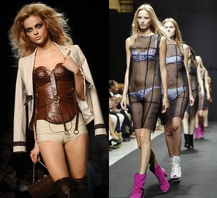 Diseños sexies y cortos durante la semana de la moda Milán