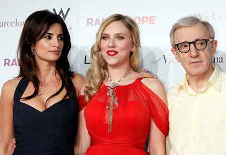Scarlett Johansson, Penélope Cruz y Woody Allen, en estreno de película Vicky Cristina Barcelona