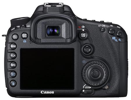 Canon EOS 7D vista trasera
