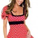 Chica sensual con disfraz sexy de minnie mouse