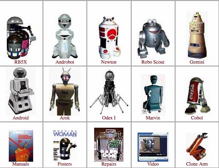 sitio Web dedicado a robots antiguos