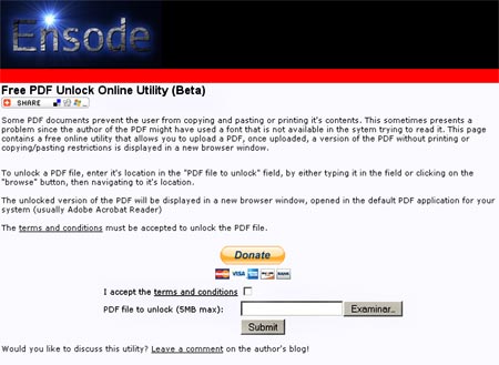 Desbloquar archivos PDF en el sitio Ensode.net