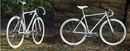 vista de lado, la bicicleta con diseño básico y sencillo, la UTB-zero