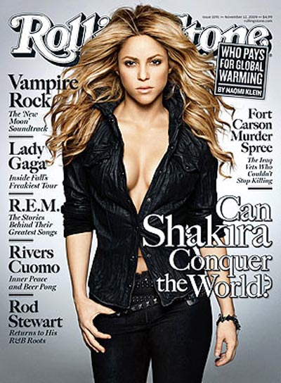 Shakira luciendo muy sexy en la portada de Rolling Stone