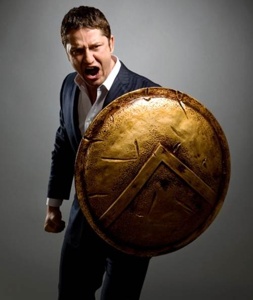 Gerard Butler como su personaje de "300"