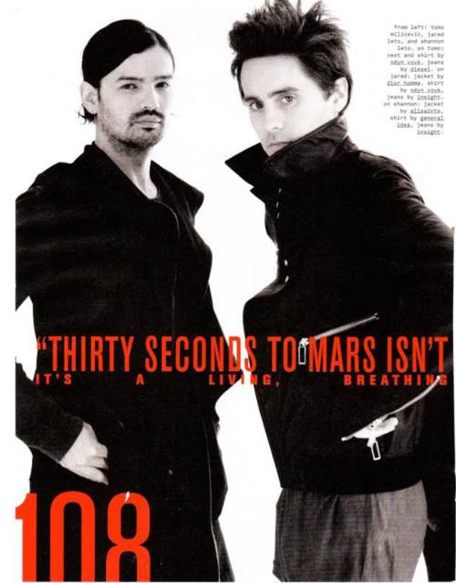 Jared Leto con Tomo Milicevic integrante de su banda