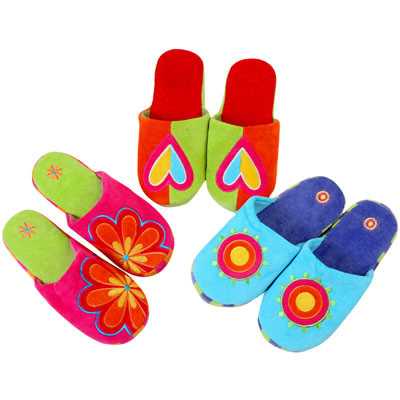 Pantuflas coloridas