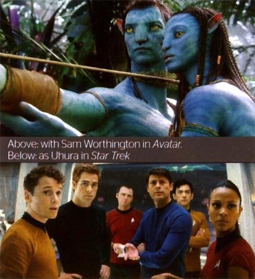 Personajes de Zoe Saldana que le han dado popularidad