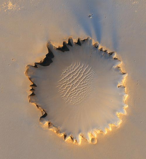 Crater Victoria causado por la erosion