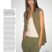 Anett Griffel con un chaquelo y pantalones verdes