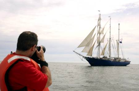 Barco Concordia antes de naufragar