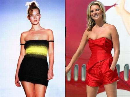 Kate Moss antes y despues