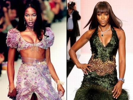 Naomi Campbell antes y despues