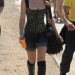 Emma Watson en Glastonbury con un look fashion