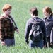 Actores de "Harry Potter" filmando una de las ultimas escenas