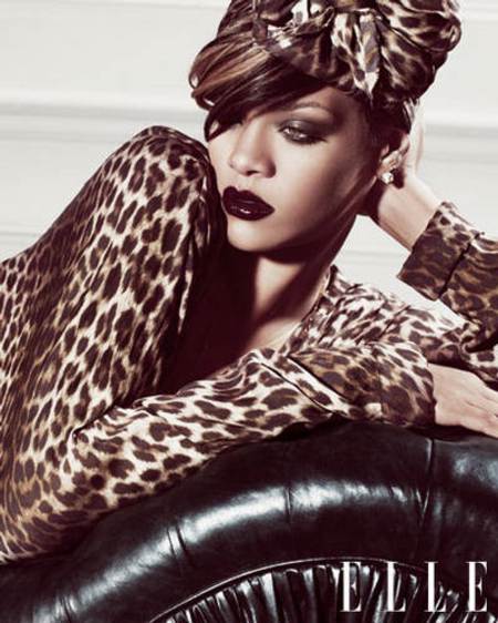 Rihanna con prendas estampadas de leopardo