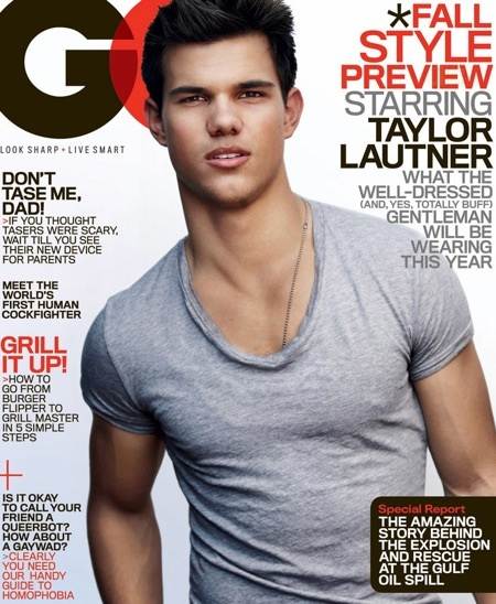 Taylor Lautner con un look casual en la portada de GQ Magazine