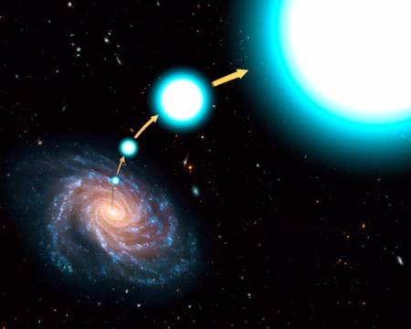 Estrella escapando de la galaxia captada por el telescopio Hubble