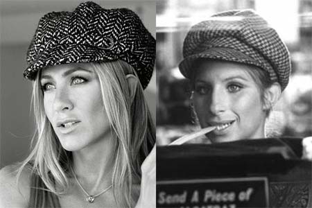 Jennifer Aniston con un gorro estilo retro