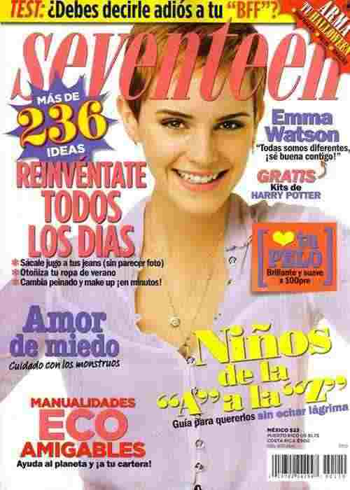 Emma Watson, actriz londinense, posa muy hermosa para revista Seventeen edición mexicana