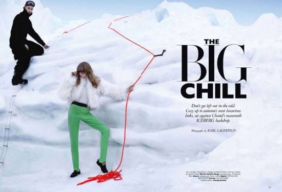 abbey lee chanel invierno Abbey Lee, modelo reconocida, nos muestra una moda peculiar al posar con unos pantalones verdes a la cintura