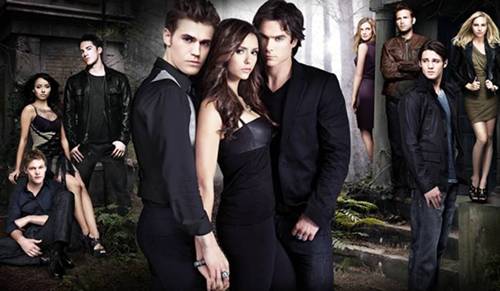Vampire Diaries Segunda Temporada con hermanos Salvatore y Elena como promocional