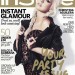 Christina Aguilera posando en la portada de la revista InStyle con un vestido de estampado animal y chaqueta de cuero.
