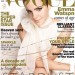 Emma Watson en la portada de Vogue con vestido sin mangas color blanco y el cabello engominado