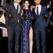 Robert Pattinson, Kristen Stewart y Taylor Lautner retratados juntos en la alfombra roja