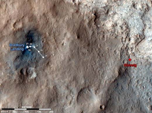 Bradbury Landing es la zona donde aterrizo el Curiosity