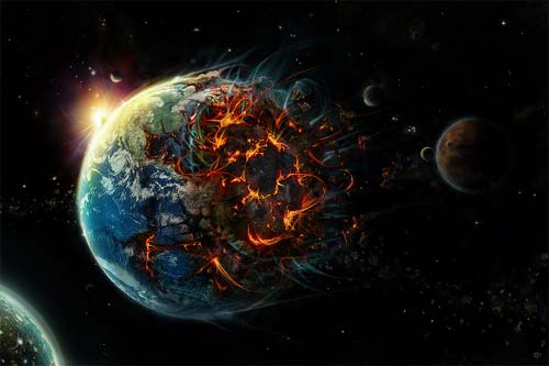 Planeta Tierra Destruido