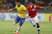Brasil contra Chile, primer juego de Octavos de final
