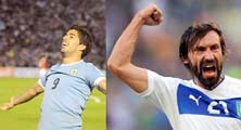 Italia enfrenta a Uruguay para pasar al a siguiente ronda