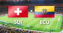 Suiza contra Ecuador, primer juego de la jornada 4