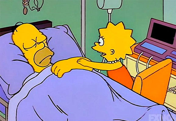 Homer Simpson en coma desde 1993